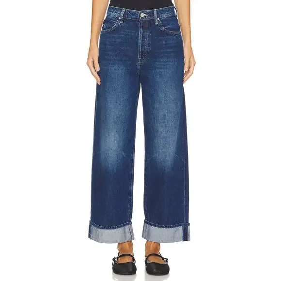 MOTHER Lil Spitfire Nerdy Cuff Jeans 26 Did You Bring Me Anything High Rise USA